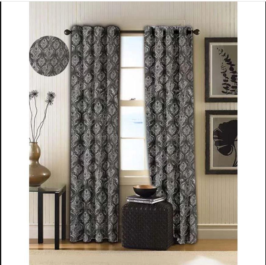Jacquard Set Of 2 Pcs Luxury Bedroom Curtains