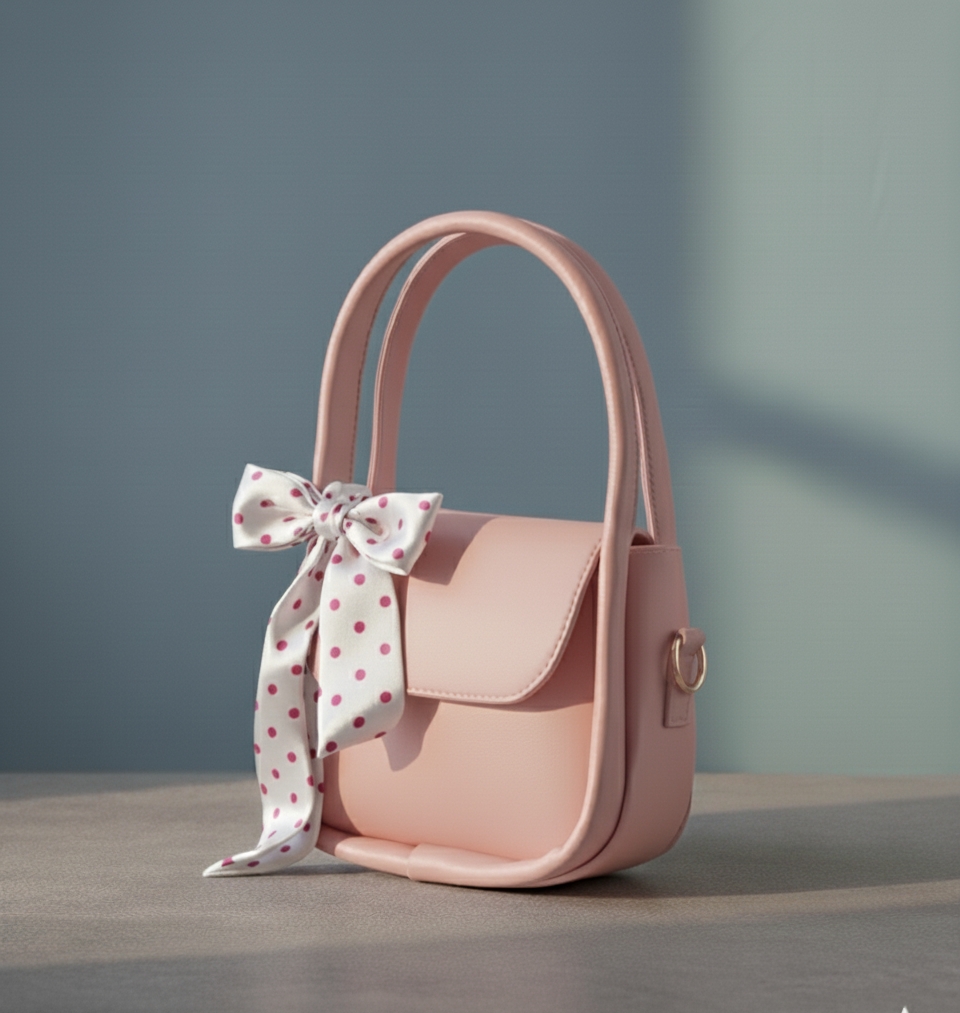 🎀 Elegant Ladies Shoulder Bag 👜  Fashion Crossbody Purse with Polka Dot Bow ✨