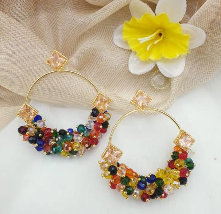 Crystal Gajra Earrings New stylish Long lasting polish