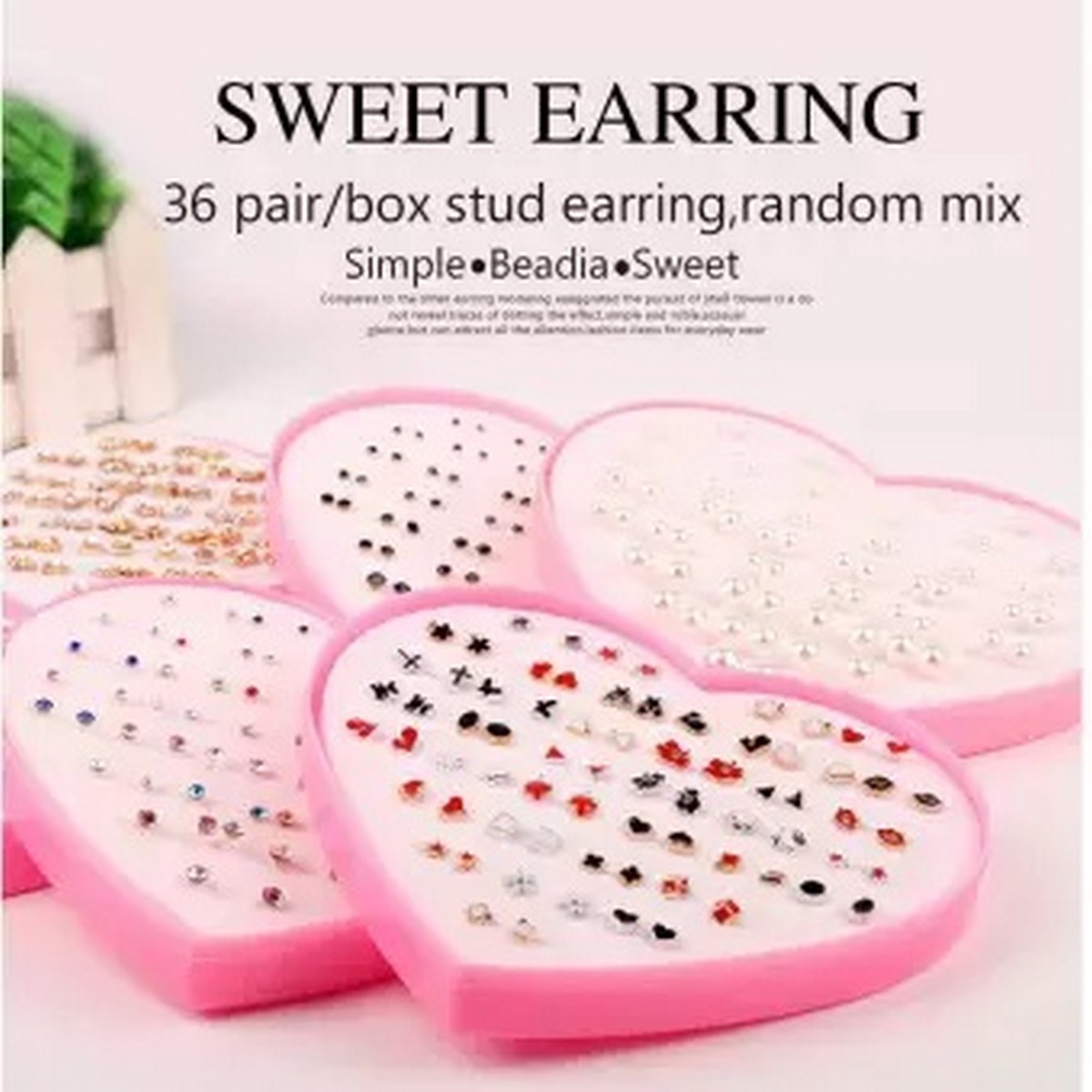 36 Pair/lot Women Animal Flower Small Stud Earrings Sets Girl Child Baby Enam0el Mini Earring Party Jewelry Friend Birthday Gift