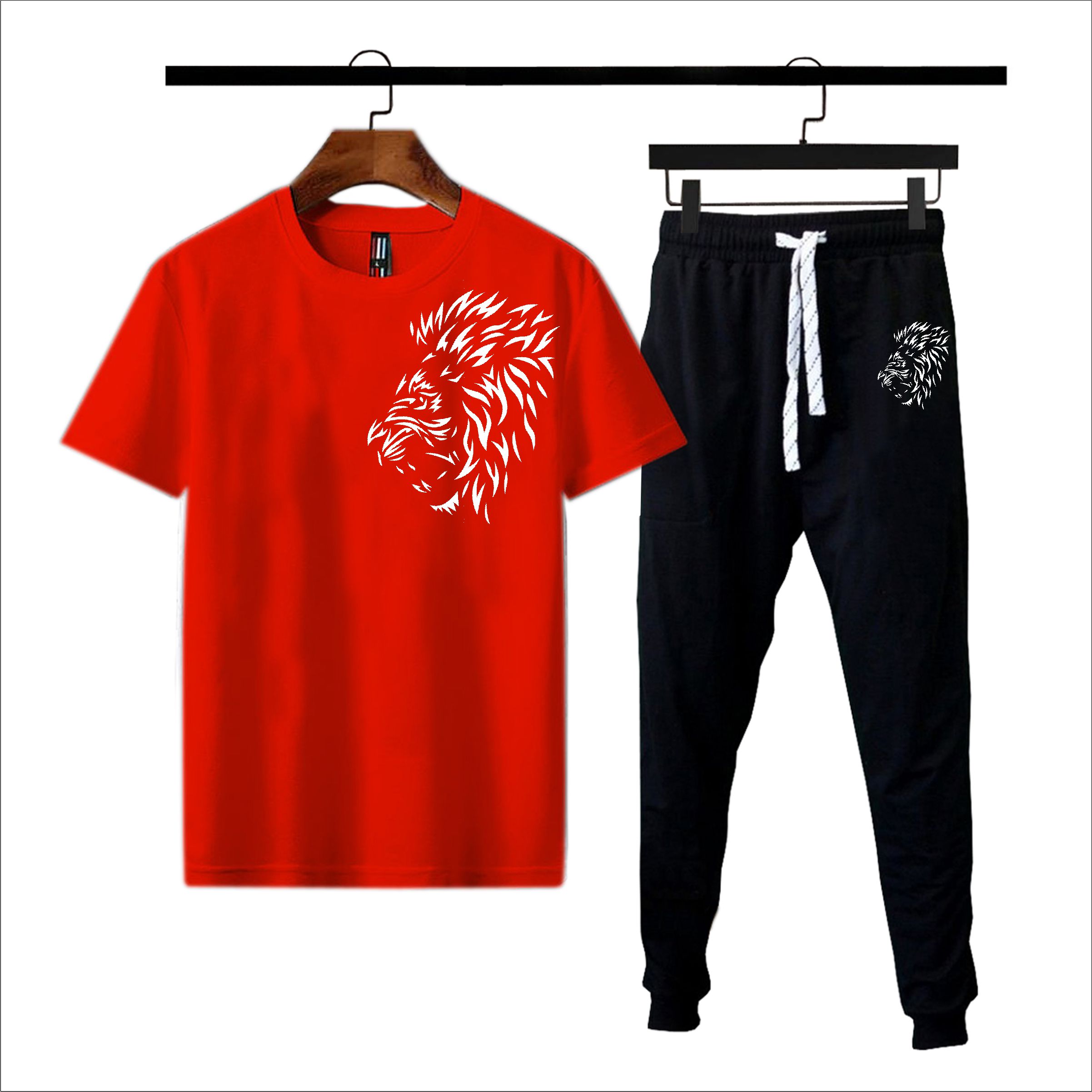 Summer Printed Yellow & Black Soft Comfortable micro polyster Track Suit For men  With T-Shirt Trouser Set for Men & Boys