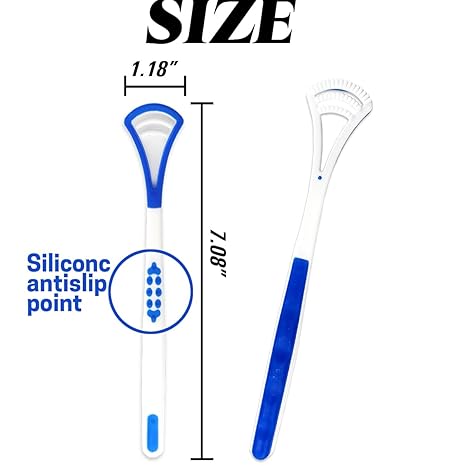 Double Head Tongue Scraper – Soft & Flexible Plastic Tongue Cleaner for Bad Breath and Oral Hygiene