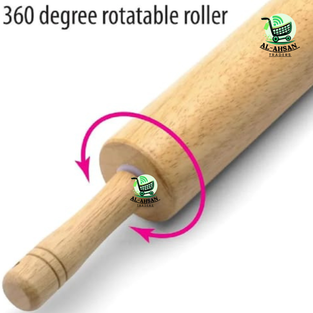 High-Quality Wooden Rolling Pin (Belan) for Roti Maker - Durable Wood ...