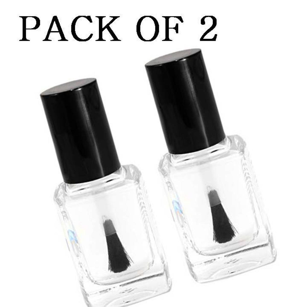 Pack Of 2 Nail Polish Shiner / Nail Paint Shiner / Transparent Nail Paint (Not Branded) | Best Combo.  (A.F Cosmetics)