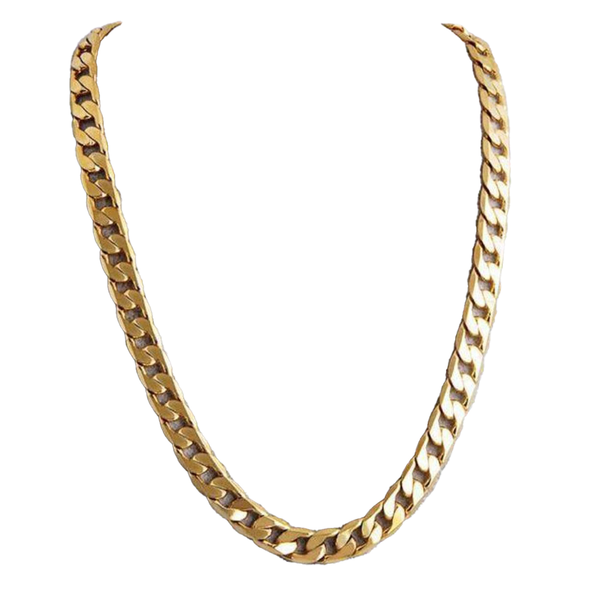 Silver/Black/Golden Stainless Steel Italian Thin Cuban Chain For Men/Boys Neck