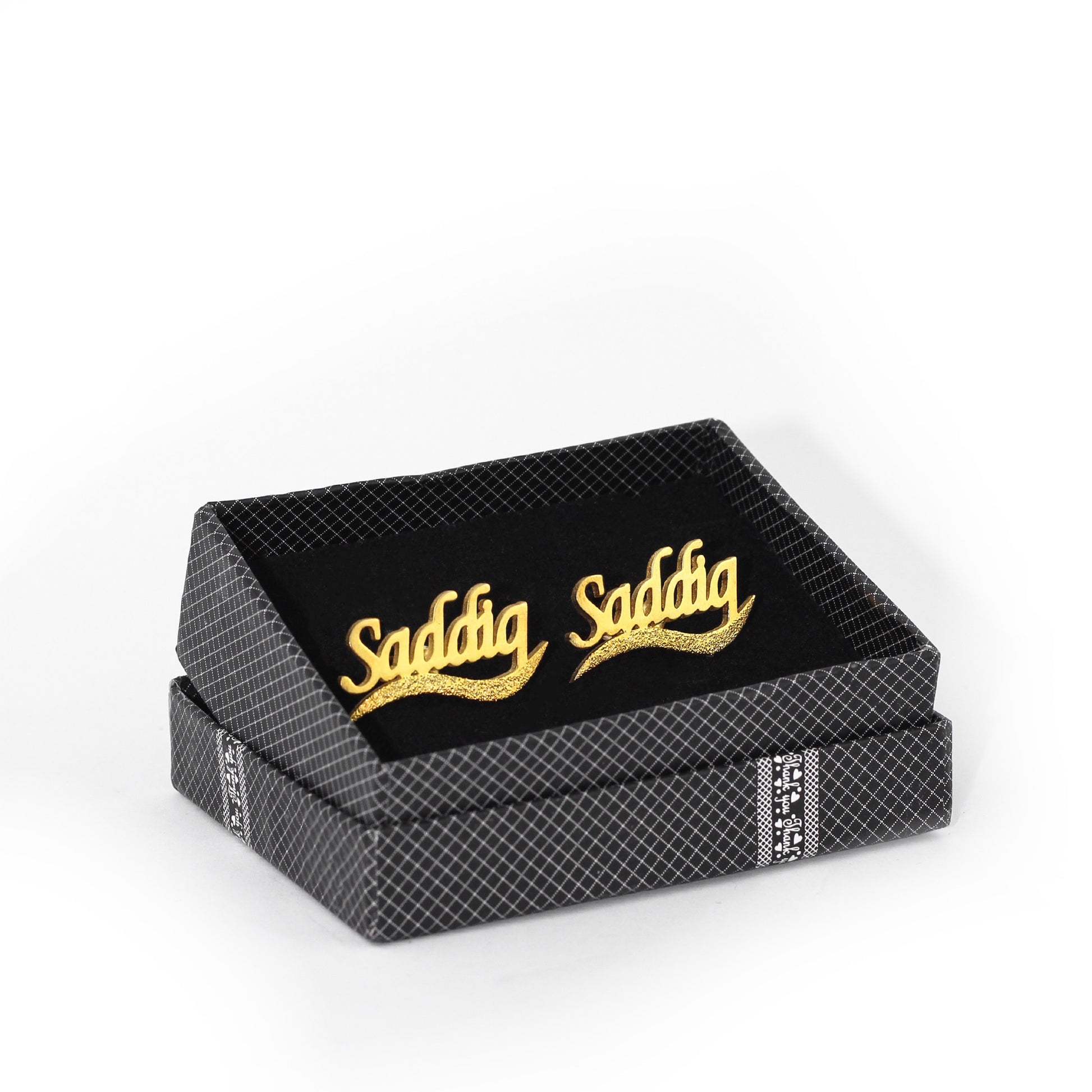 The Jewel Lodge Customize Name Cufflinks, Customize Cufflinks, Cufflinks For Men with Name, Boys Accessories, Studs for Men, Men accessories, Name studs for men, Name Cufflinks