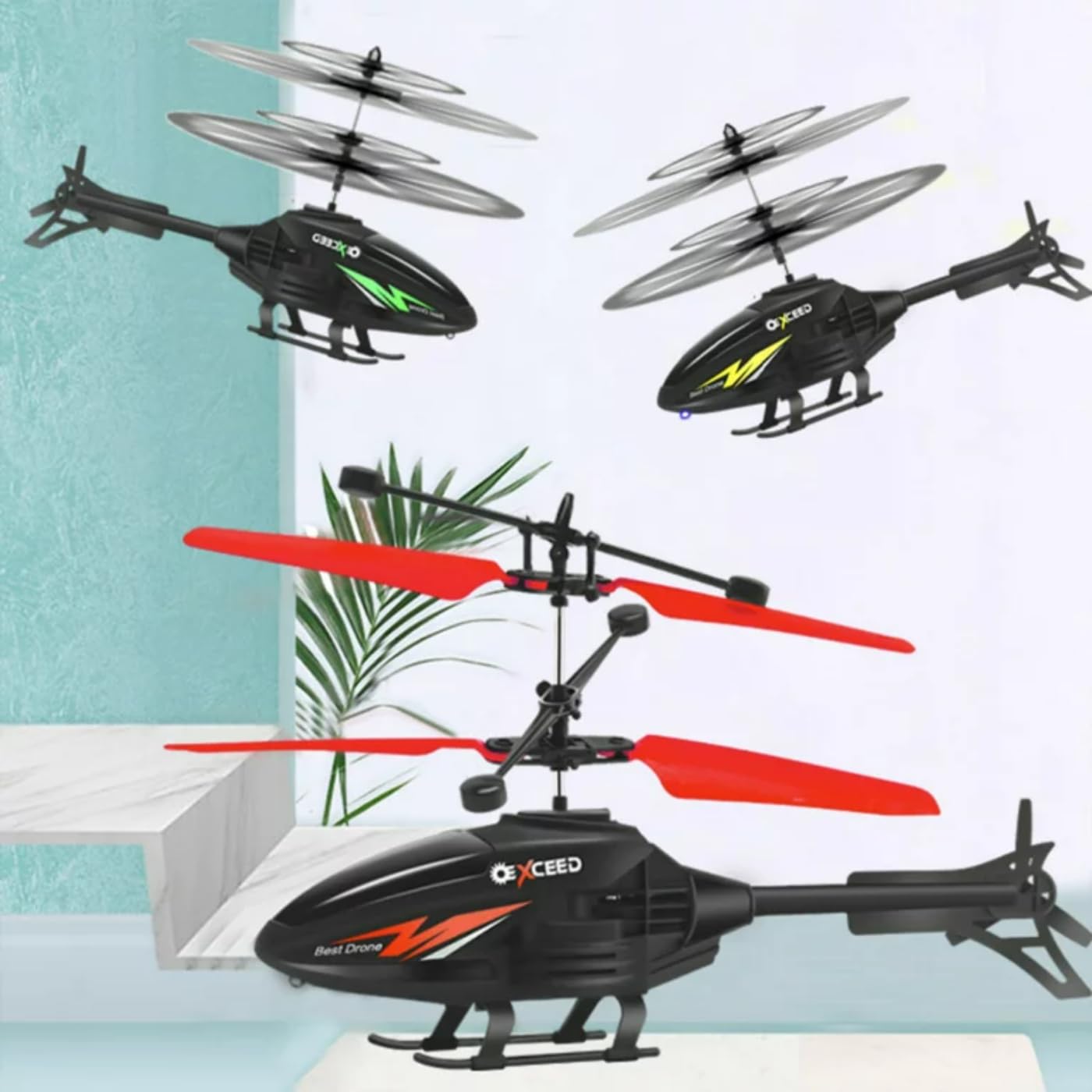 Motion Sensing Helicopter Toy – 2-in-1 Hand Sensor & Remote Control, USB Rechargeable, Flies up to 35 Feet (Ages 10+)