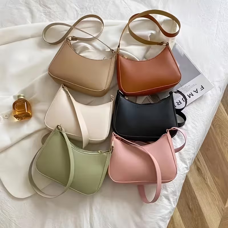Trendy Fashion Women's Hobo Style Shoulder Bags, Handbags for girls, PU Leather Underarm Shoulder Bag Casual Female Shopper Tote Bag Luxury Hobos Bags, Ladies Bag's, hand bag for girls,
