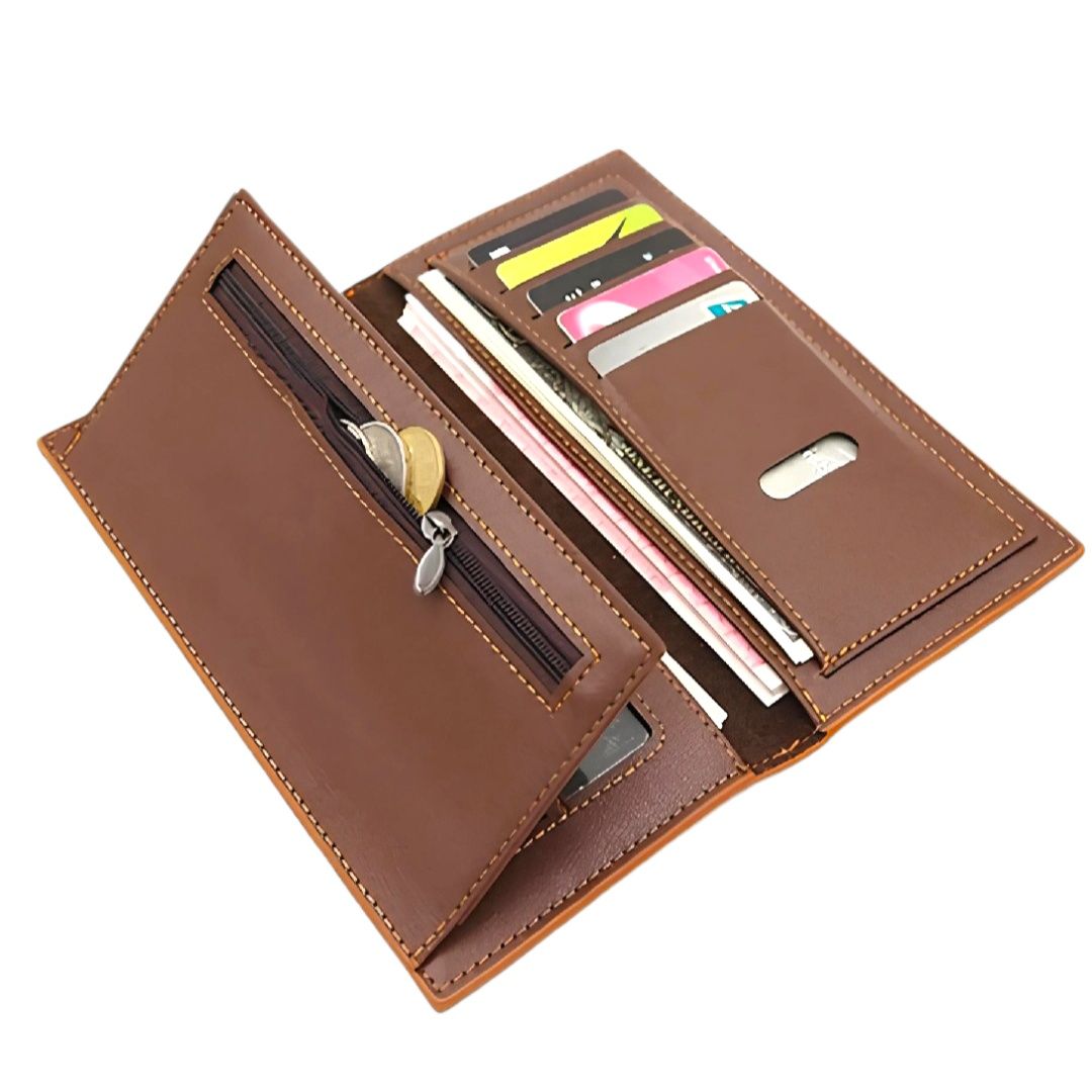 Fashion Long Wallet - Multi Card Holder With 2 Cash Pockets And Zipper Pocket For Coins etc