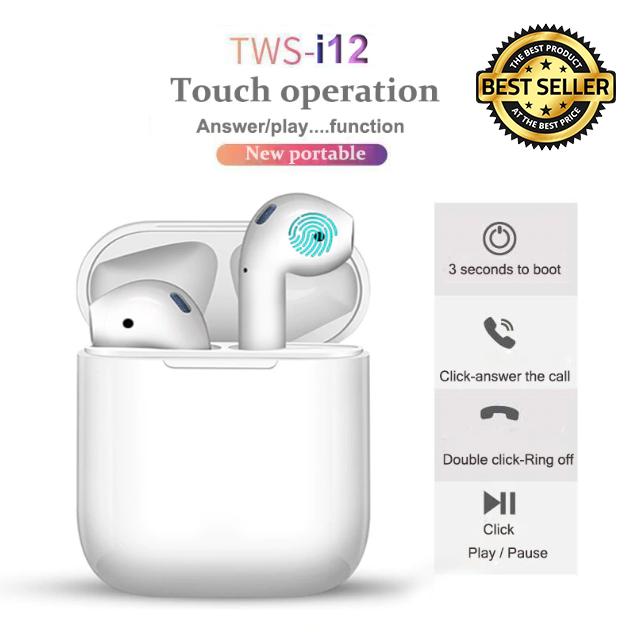 Mini Headphones Wireless Bluetooth 5 0 I12 Tws Earbuds Touch Control Earphones Headsets For Iphone Samsung Xiaomi Huawei Buy Online At Best Prices In Pakistan Daraz Pk