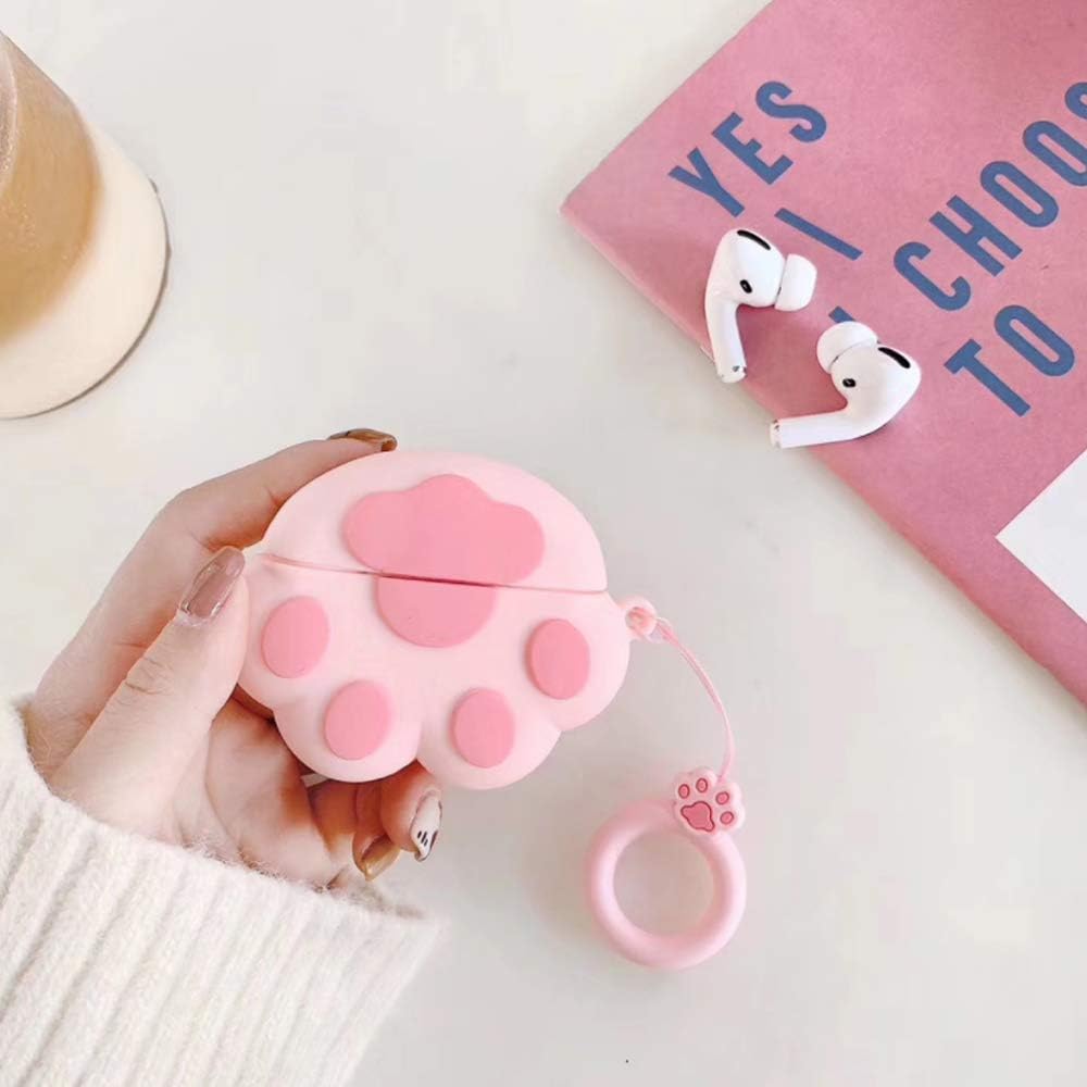 Cute Character 3D Silicone Protective Case Compatible for 𐤠irpods Pro 1 & 2 Case With Hook 𐤠irpods Protective Cover