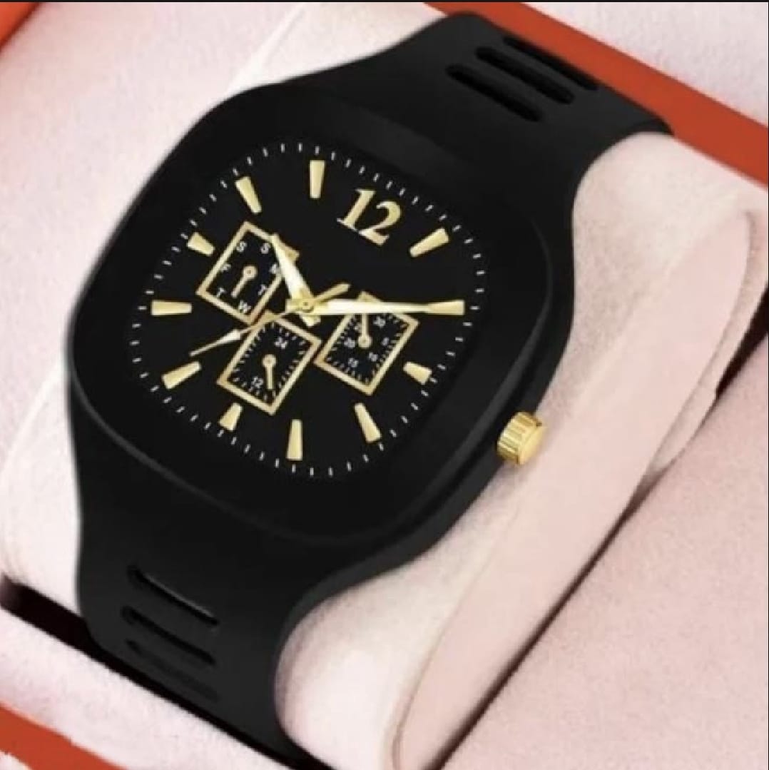 Multicolor Mega Deal Men's Gift Watch White Black Brown Red Grey Yellow Latest Design Square Multi DIAL Analog Silicon Strap ADDI Stylish Designer Analog Watch - For Boys Mans