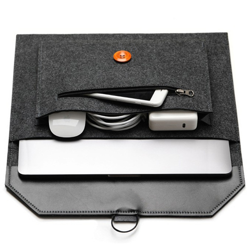 【BestGO】Smartconn Laptop Case Sleeve Felt Bag For 11 12 13 14 15 inch