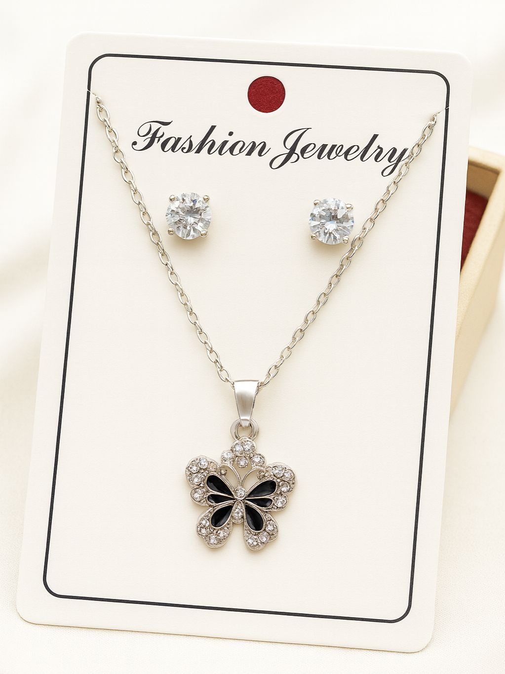 Elegant Pendant Necklace and Earring Set for Women & Girls – Stylish Fashion Jewelry Gift