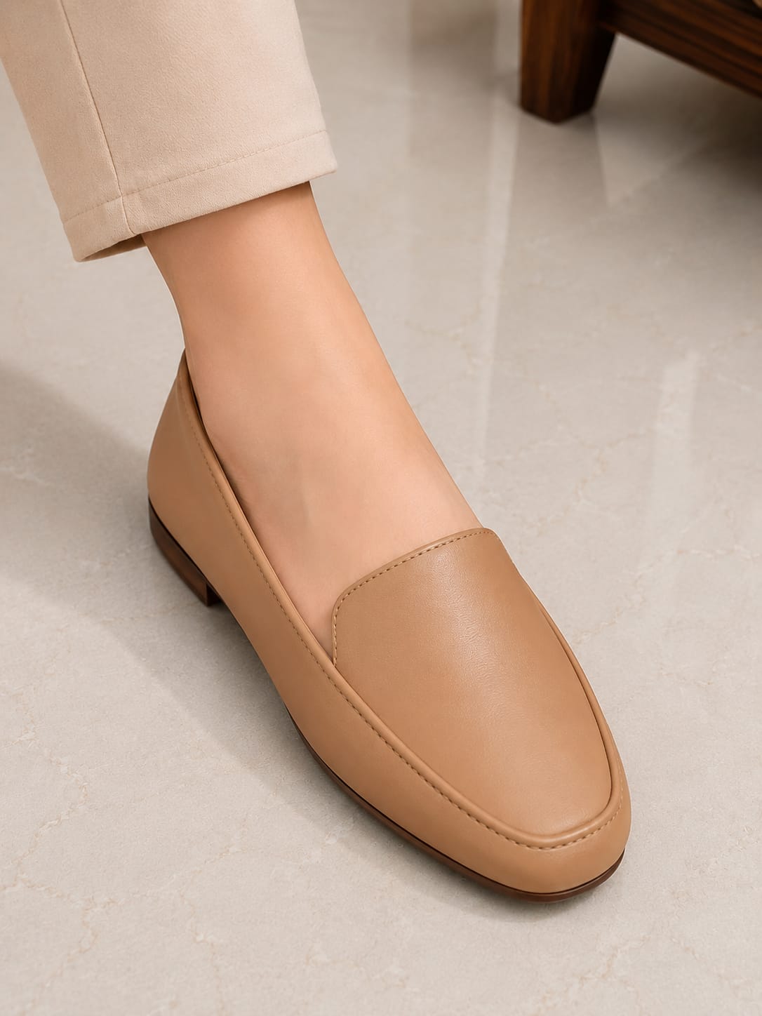 FootCot Women's Classic Square Toe Loafers – Soft Comfortable Flat Shoes  Women Loafers, Ladies Flat Shoes, Slip On Shoes, Square Toe Shoes, Casual Shoes for Women, Office Shoes, Comfortable Shoes, Soft Loafers, Fashion Shoes, Flat Pumps, FootCot Shoes