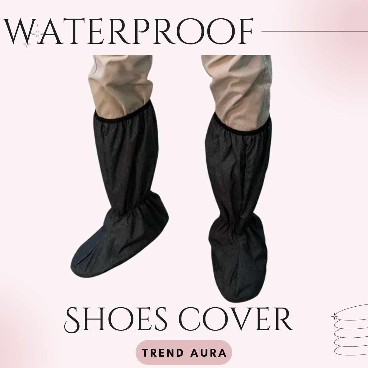 Waterproof Parachute Shoe Cover for Men & Women – Reusable Rain Boot Protector with Anti-Slip Sole & Zipper – Heavy Duty Windproof & Mudproof Shoe Covers for Bike Riding, Travel & Outdoor Use – Durable, Lightweight Monsoon Protection Gear
