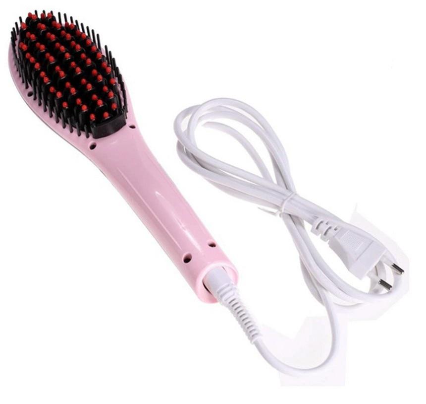 LCD Straightening Fast Smoothing Electric Hair Straightener Brush