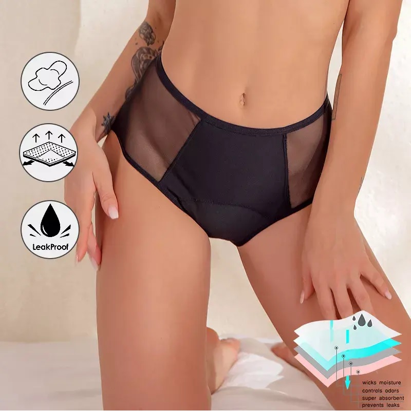 Highly Absorbent, 4 layers Leak Proof,  Net on sides, Period Panty, Period Underwear, Women Underwear, girl Underwear