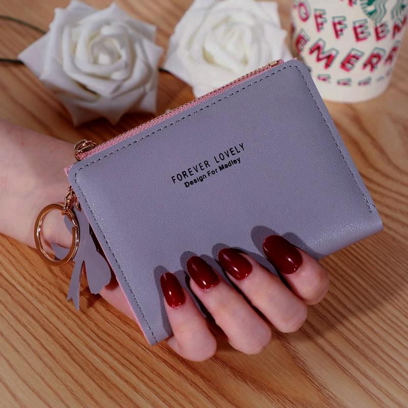 HOW.R.U  Small Ladies Mini Trifold Short Wallet for Women and Girls Coin Pouch Card Holder and Clutches