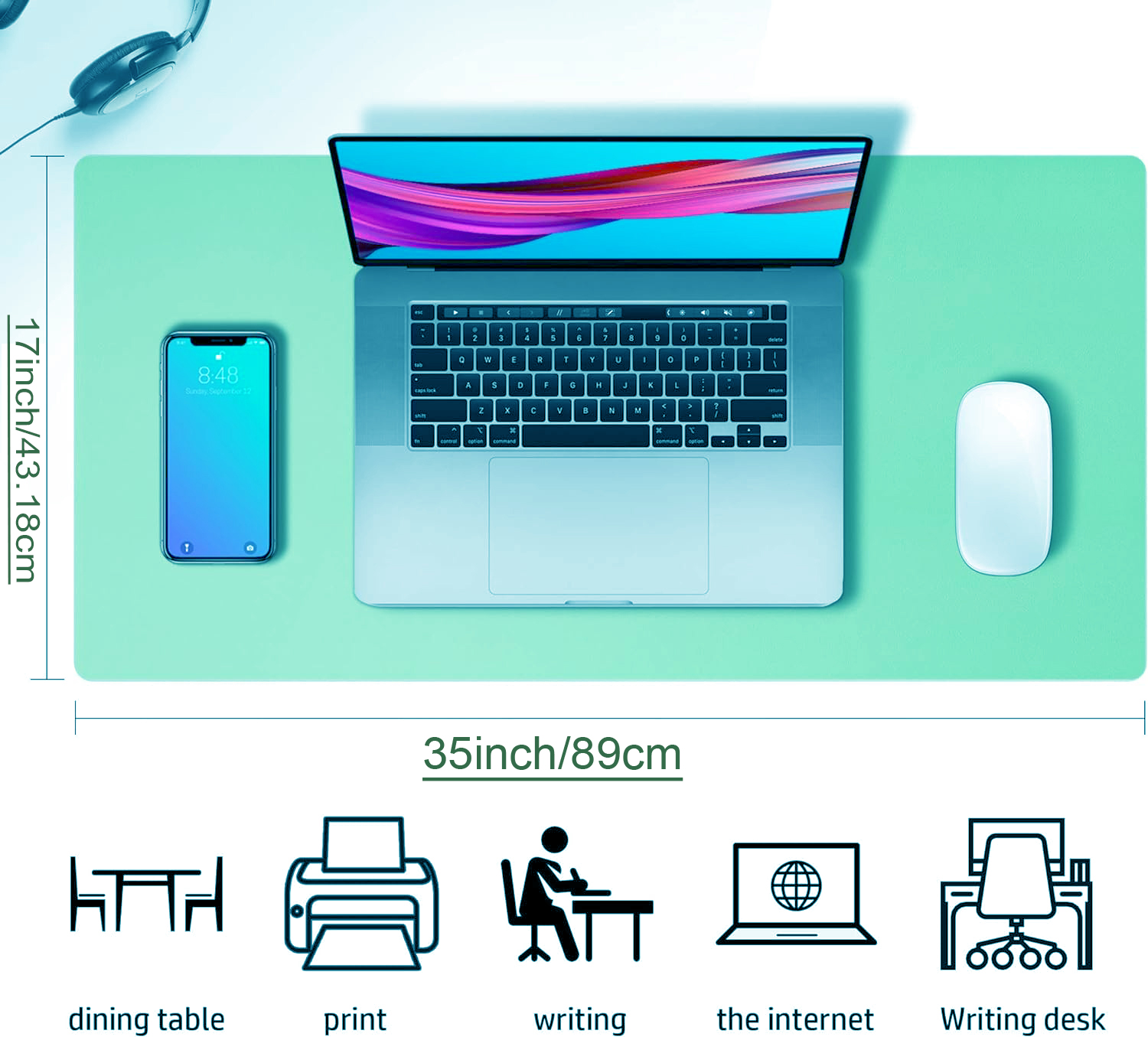 SIXZO PU Leather Desk Pad Leather Sheet, Laptop Mousepad, Keyboard Gaming Mouse Pad Mouse, Office Table Mat, Water Proof Laptop Desk Matt single Sided Luxury Sheet