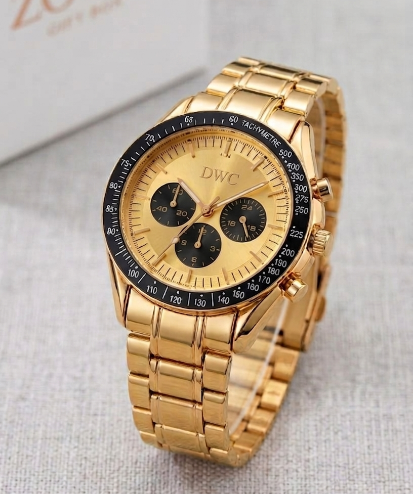 Premium Stainless Steel Watch with Striped Dial for Men Women| Latest Design Stainless Steel Chain Watch