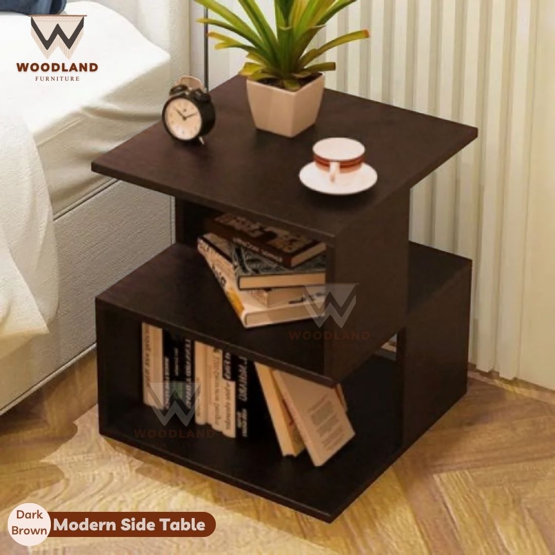 Coffee Table Side Stylish Coffee Table Side Table MDF Wood Metal Legs End Table for Living TableRectangle Hallow Design Night Stand Storage Bedside Table Sofa modern end side coffee table with storage shelf living room furniture in Ready To Assemble Form