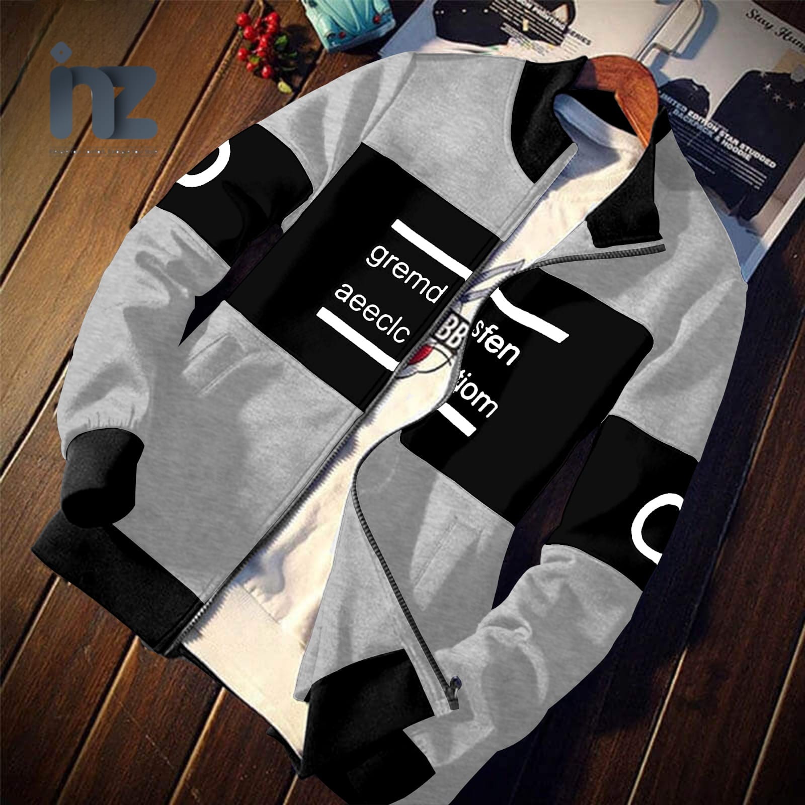 Tee Factory Premium Quality Bomber Jacket Panel Style Zipper Upper For Men & Boys Hoodies For Girls hoodies for women winter fleece Printed Pullover Hoodie - Premium Quality, Stylish Winter Sweatshirt Stylish Contrast Zipper Jacket