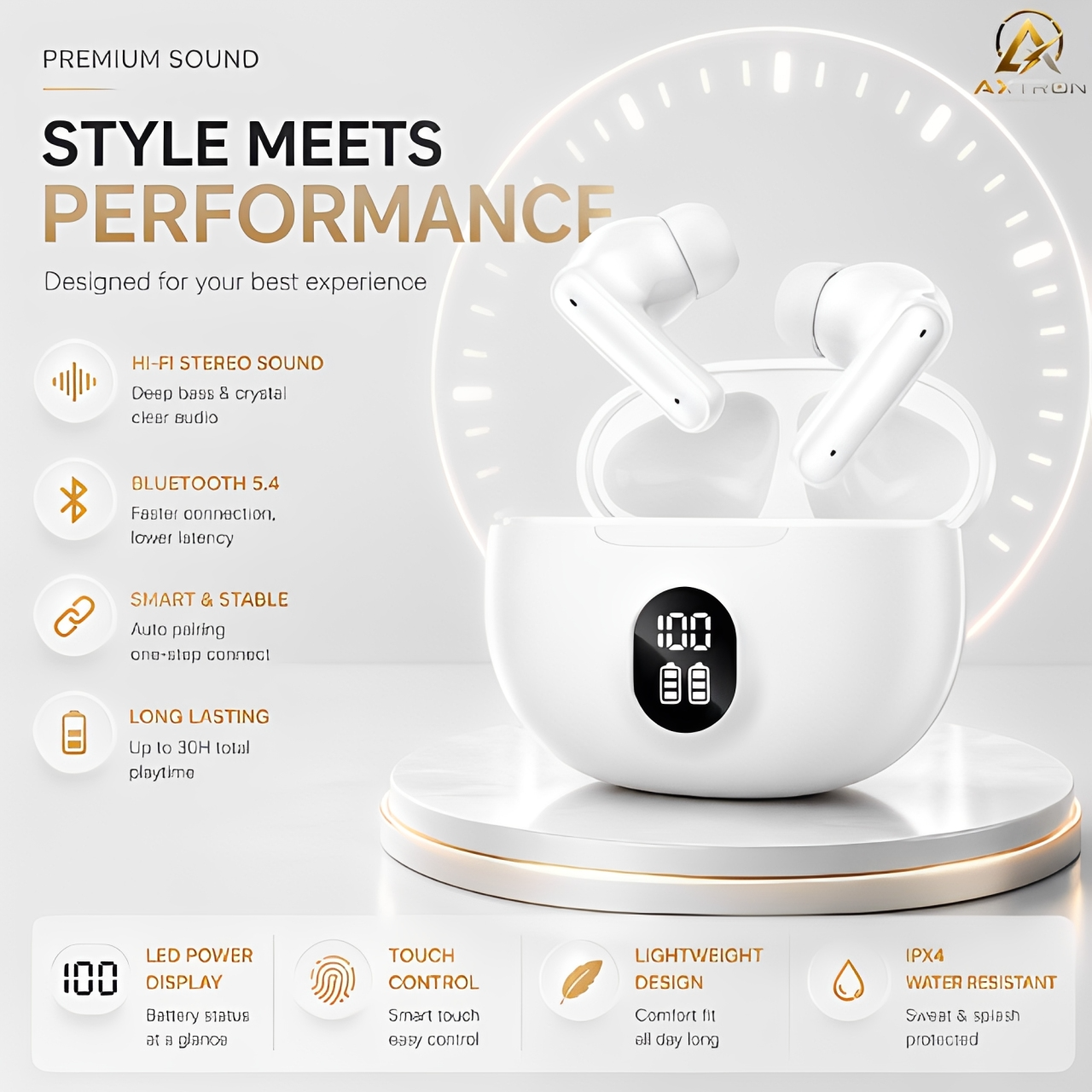 H895B TWS | True Wireless Stereo Universal Bluetooth Earbuds & Airbuds | Dual Pods Handsfree Earphones Headset | Compatible with All Bluetooth Devices.