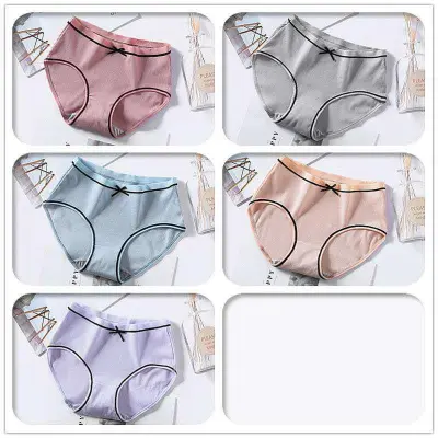 5pcs/lot Women's Cotton Briefs Panties Women Underwear Seamless