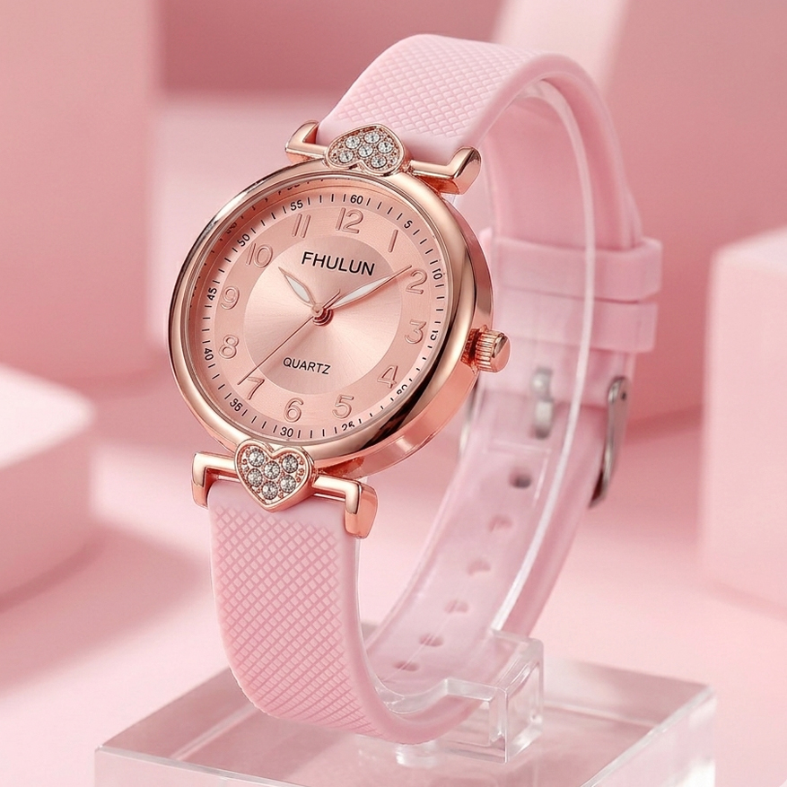 Celestial Aesthetic Korean Style Watches for Girls Daily Use Collection or Gift | Cute Elegant Watch for Girl | Soft Silicon Strap in Multicolor