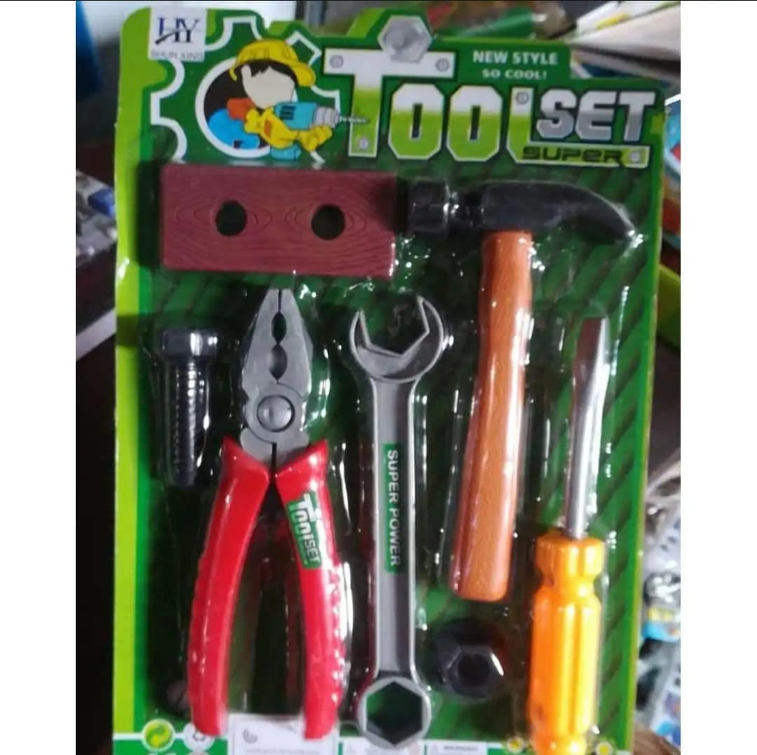 Tool Pretend Play Set Plastic Tool Kit 7 Pcs Tool Set For Kids