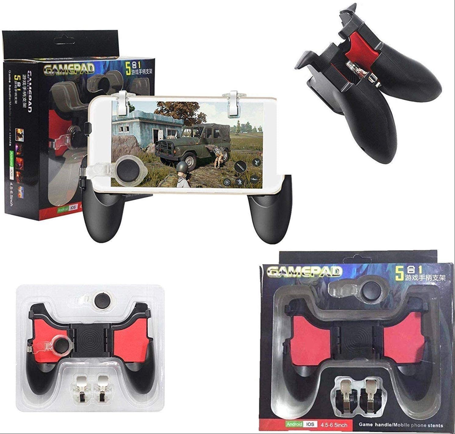 Game `5in1 Mobile Game Controller Six Finger All-in-one Joystick Gamepad for PUBG Best FOR GAMES