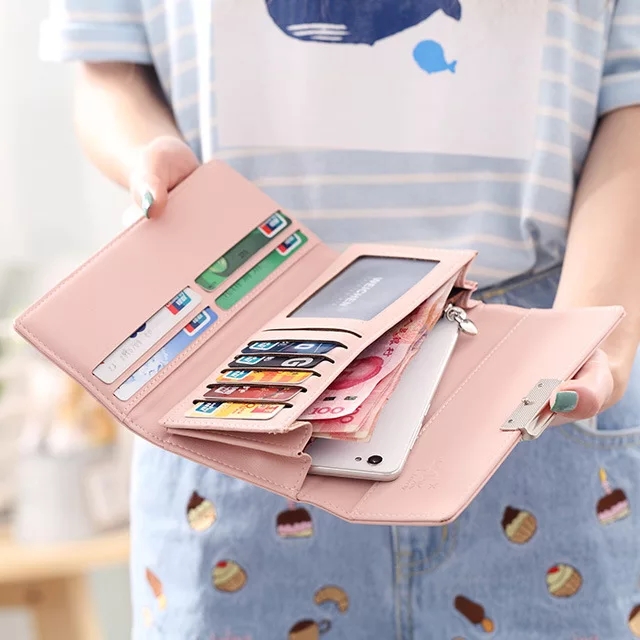 Women Long Wallets Purses Luxury  Wallets For Ladies Girl Money Pocket Card Holder Female Wallets Phone Clutch Bag