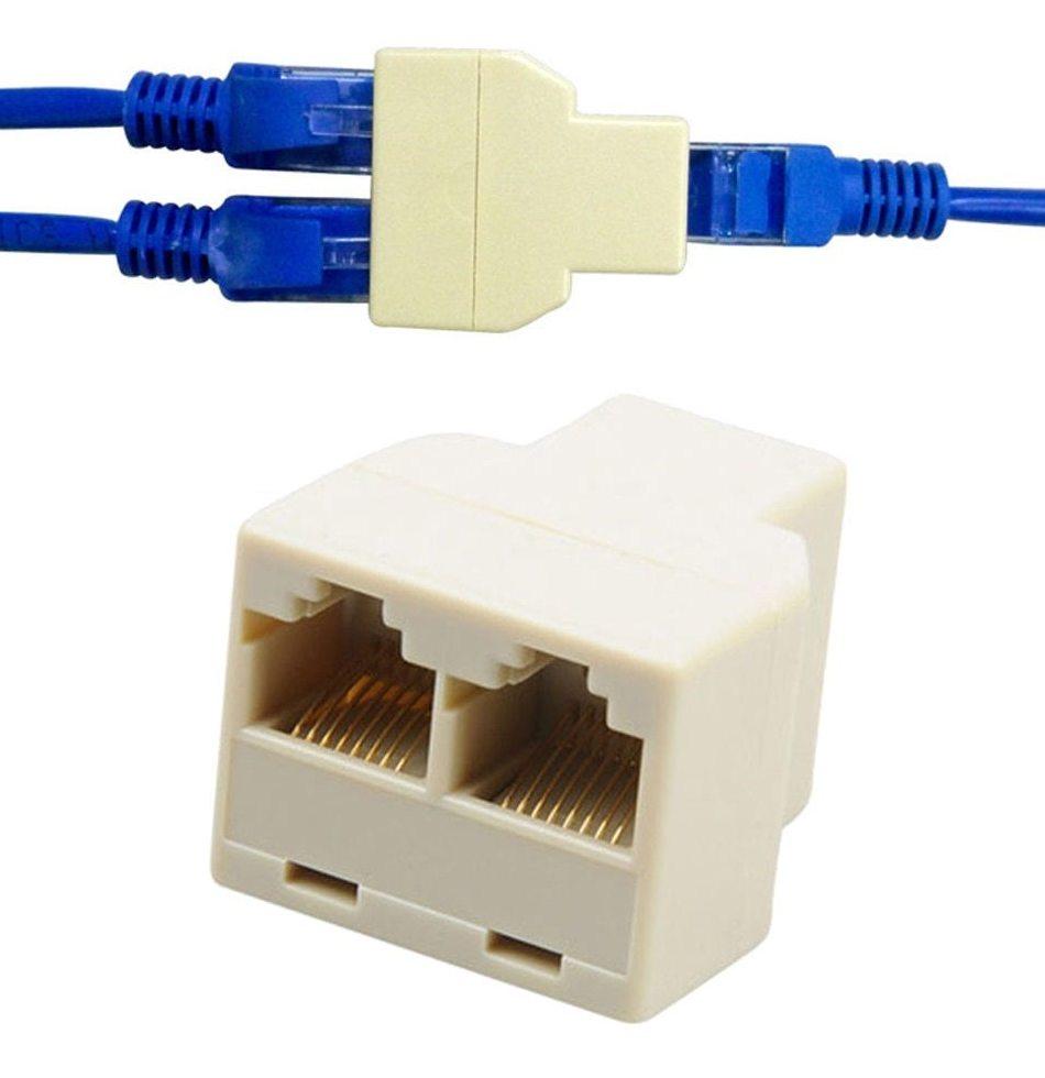 RJ45 Ethernet Adapter Durable Female To Female Y-Shape Coupler Extender