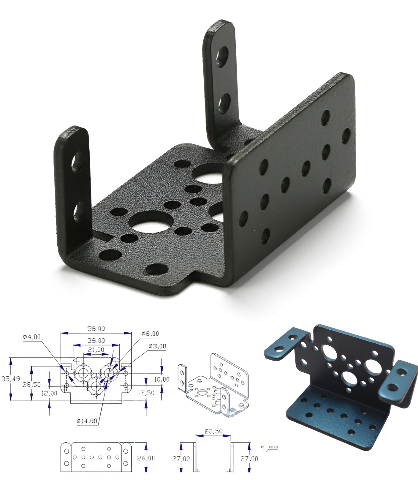 Multifunction Servo Bracket mount PTZ DIY Robot