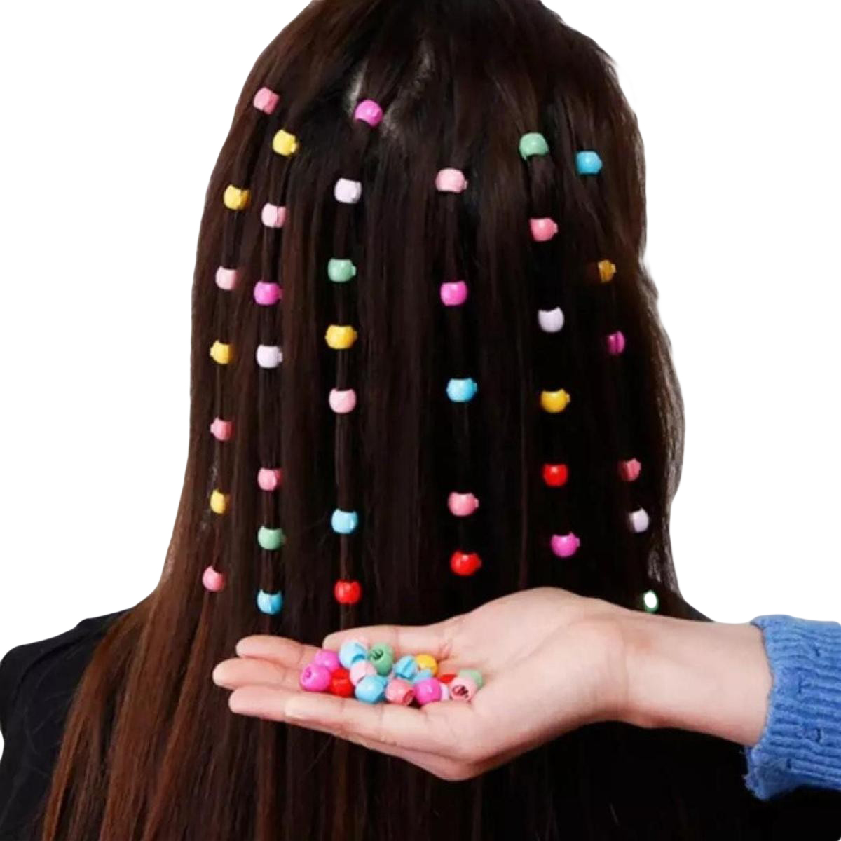 50pcs Mini Hair Calw Clips for Women Girls Cute Candy Colors Plastic Hairpins Hair Braids Maker Beads Princess Hair Accessorie
