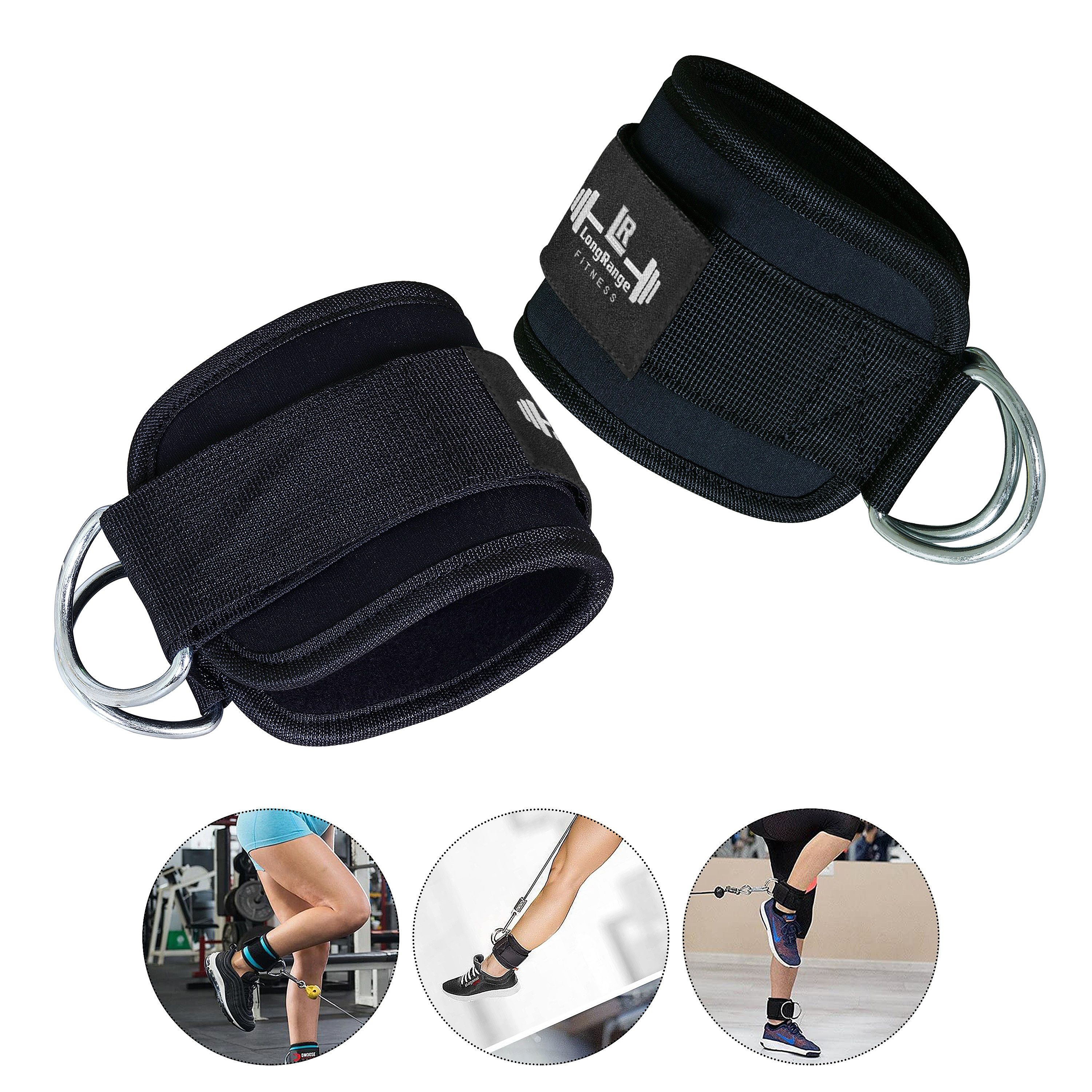 Gym Ankle Strap Cable Attachment Pulley Machine Leg Fitness Weight Lifting Training ankle straps Gym Power Ankle Straps Leg Bar Support Wrap ankle support ankle weights anklets for girls