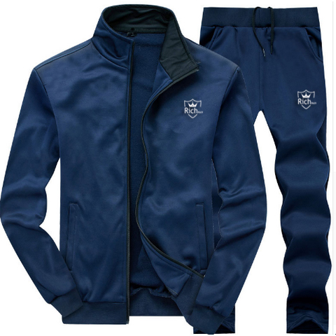 Richman  Men's Tracksuit Set Full Zip Long Sleeve Jogging Running Sweatsuits(Zipper & Pant) - Zipper Tracksuits - Winter Clothes For Men - Jackets For Men - Mens Jackets