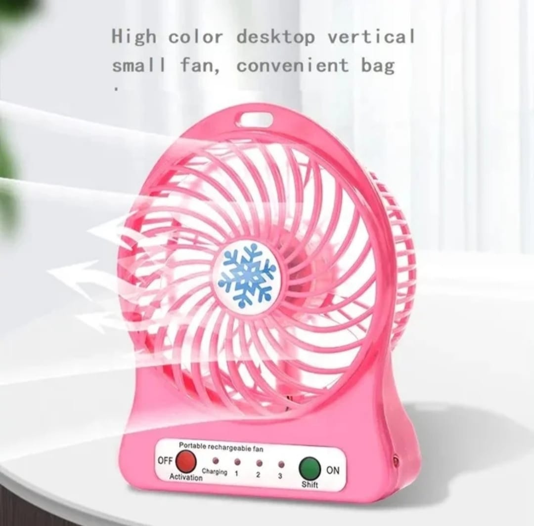 Portable Mini Fan Charging rechargable battery with usb cable