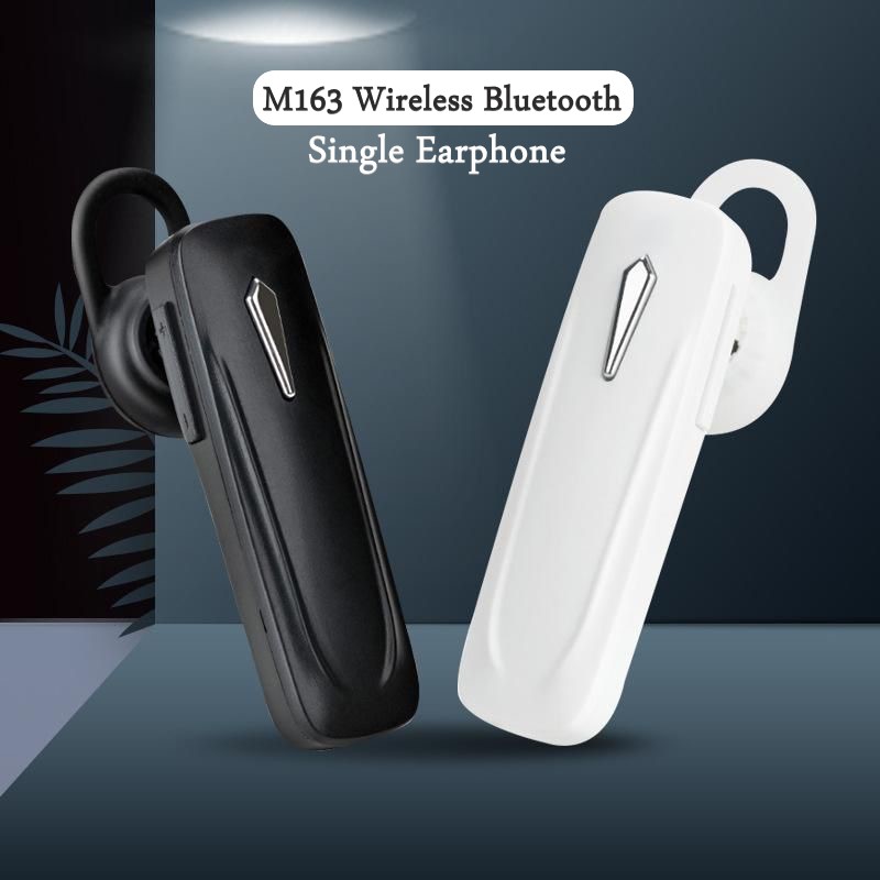 M163 Wireless Bluetooth Single Earphone | In-Ear Handsfree Headset for Calls & Music | Compatible with All Bluetooth Devices.
