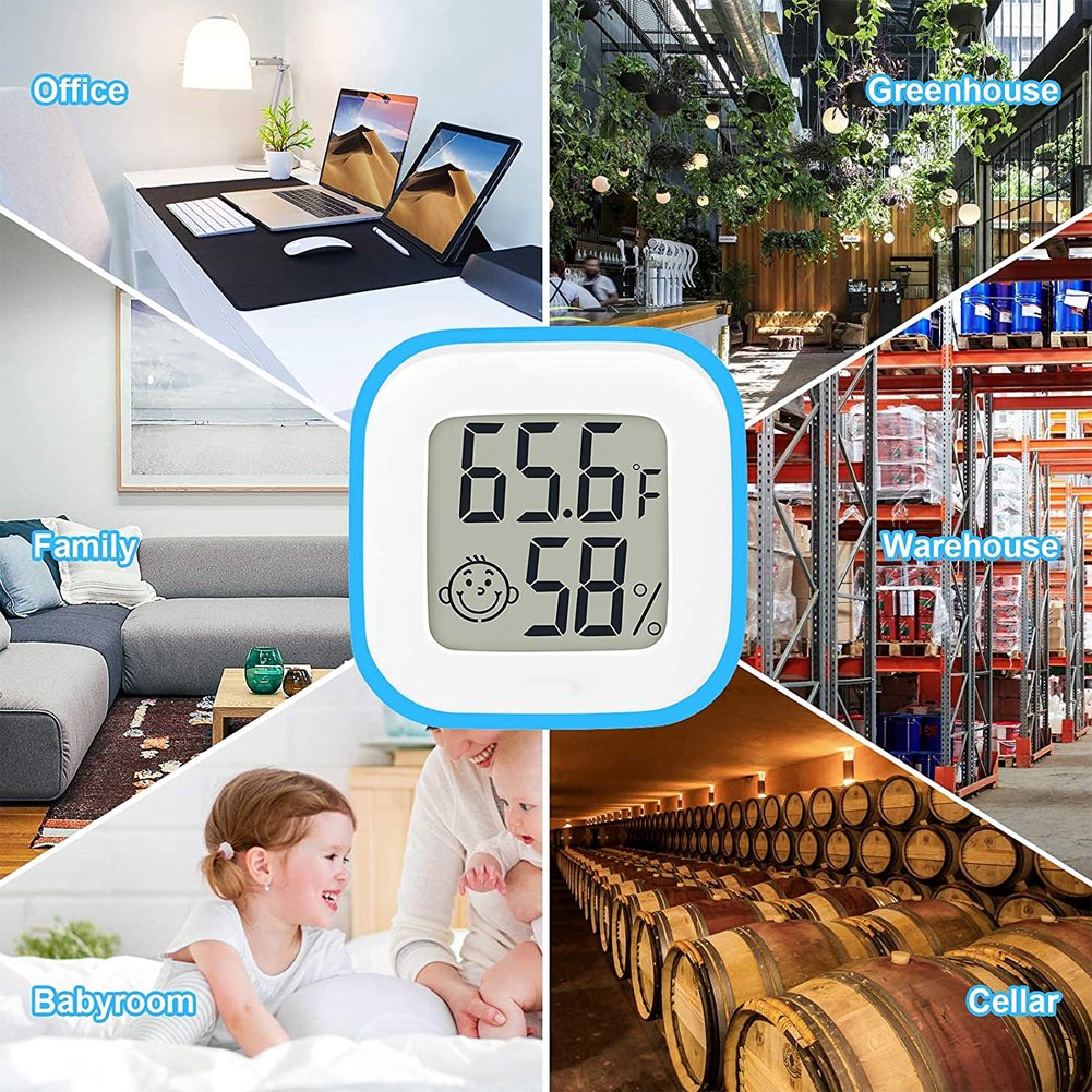 Rl Indoor Thermometer 4pack, Humidity Gauge Meter Digital Hygrometer