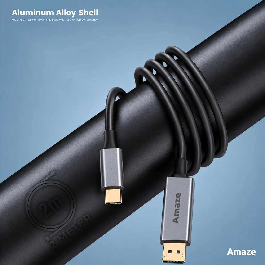 Amaze A146 Type-C to DP Cable 8K 60Hz and 2K 240Hz 2 Meter Type-C DisplayPort Cable for Gaming and Professional Monitors 15 fdb14063776ef7c03e8f142096202783
