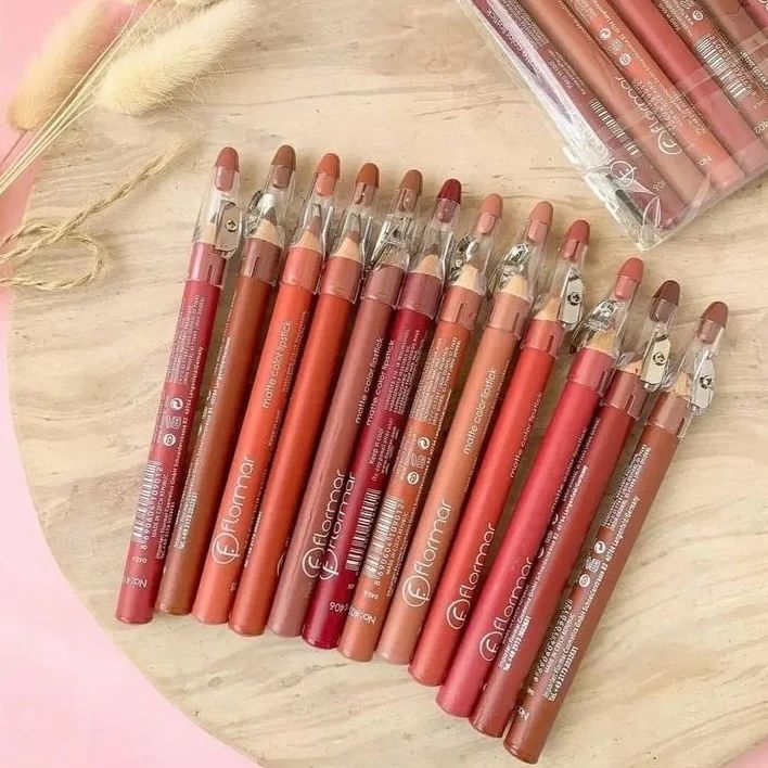 Waterproof Matte Lipstick & Lip Liner Pencil Set – 6 or 12 Pcs – Long Lasting, Smudge-Proof Lip Crayons – Multi Shade Lip Makeup for Girls & Women