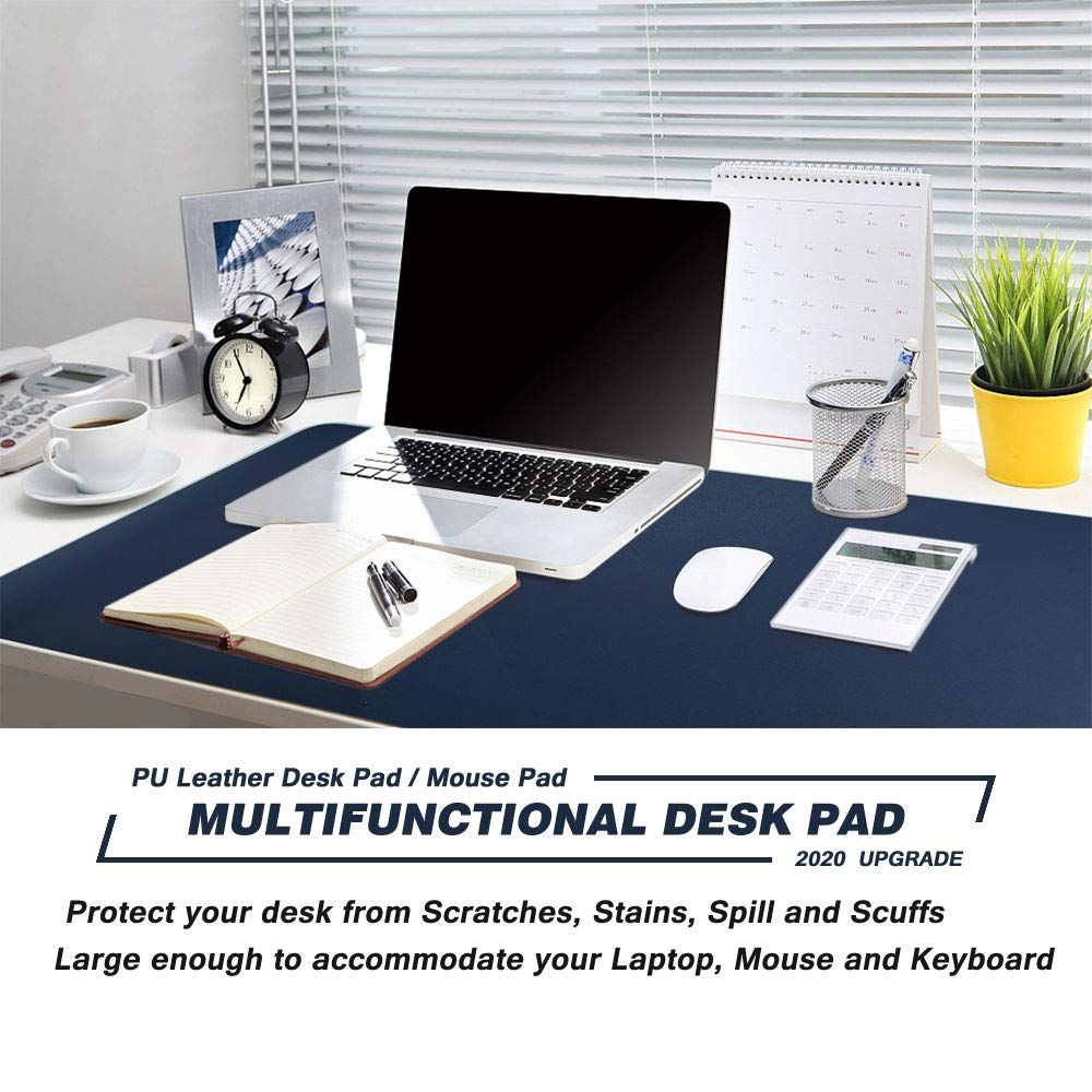 Laptop Matt 12x27 inches Large Mouse pad | Desk Matt, Computer Table Protector Matt | Multi use Synthetic Leather Matt| Large Mousepad