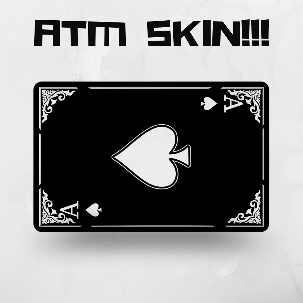 Ace Of Spades Black Skin for ATM, Debit & Credit Cards | Size 3.375 x 2.125 inch | Non Waterproof paper Sticker for atm cards | ATM card sticker | debit card skin | credit card cover |  wallet accessories | card protector sticker