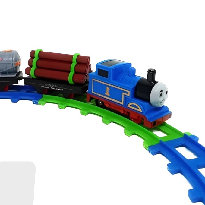 Car Adventure Thomas Cartoon Race Track Toy Set For Kids - Battery Operated Cute Cartoon Track - 11 Pcs Train Set Toy For Kids - Fun Activity set with loving Thomas theme Kids Favorite Character Perfect Gift For Boys and Girls