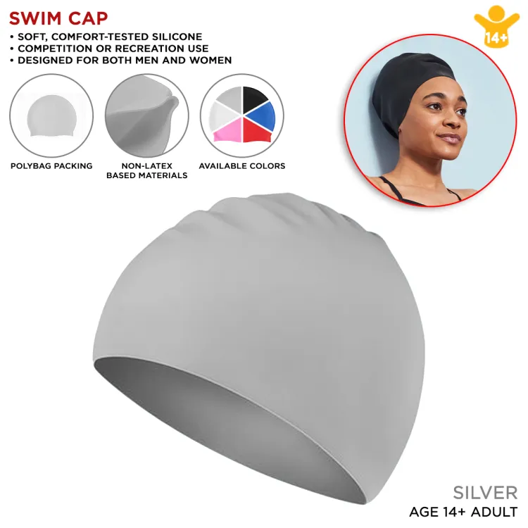 SILVER - SWIM CAP