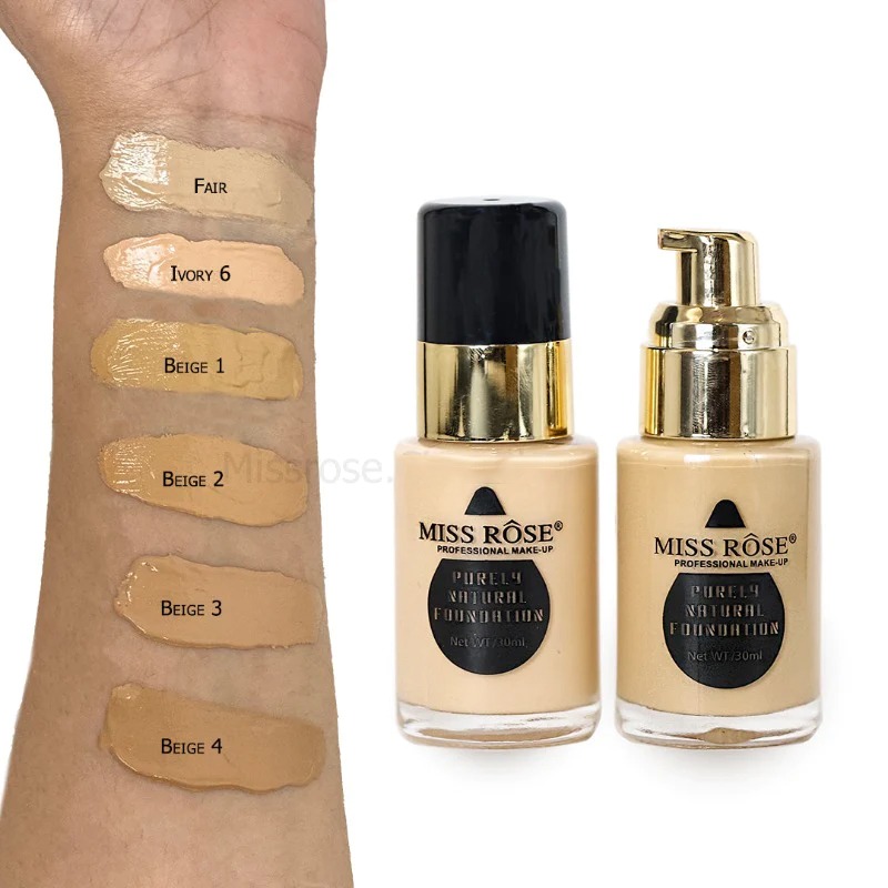 Waterproof Moisturizing Oil Free Full Coverage Deep Whitener Liquid Foundation 30Ml