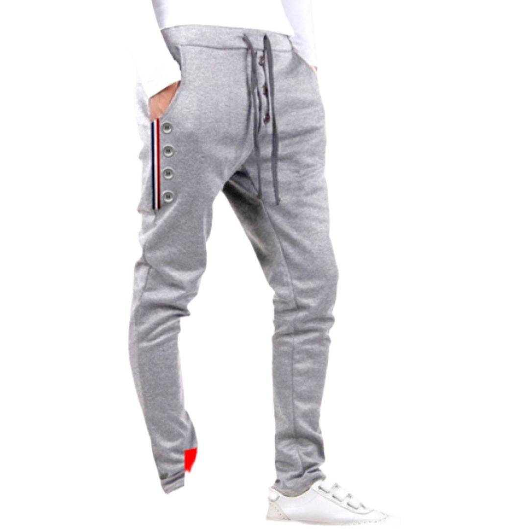 MK Garments - Strip Button Sweatpants Stylish Wear  trouser for men