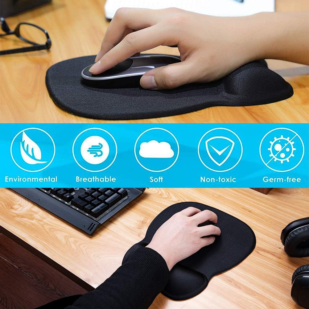Original Mouse Pad With Cooling Gel & Foam - Thumb Shape Mousepad With Wrist Rest - Washable Mouse Mat & Non Slip